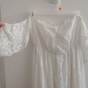 💥Flash Sale💥Maternity/Wedding White Lace Dress (has train)